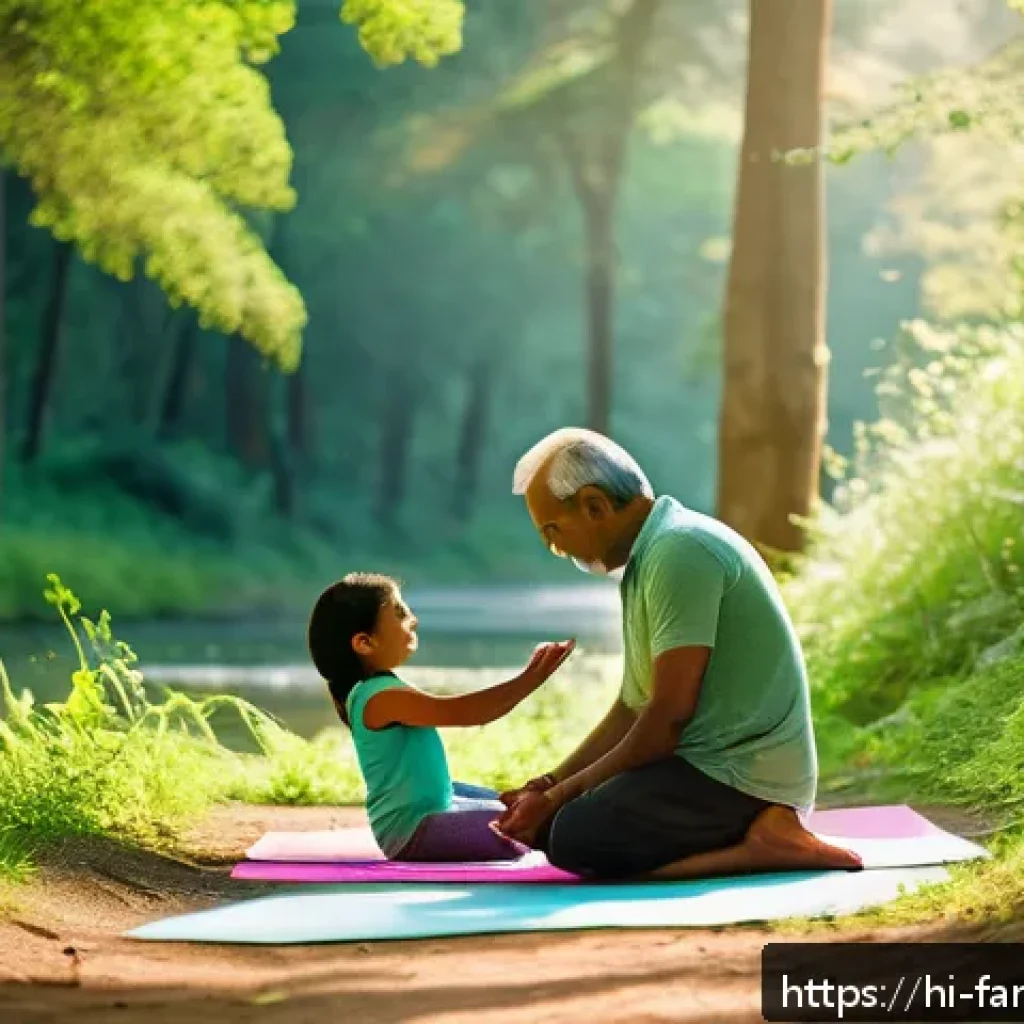 부모님과 함께하는 웰니스 여행 - A warm, intimate scene of a middle-aged Indian couple and their adult child enjoying a wellness jour...
